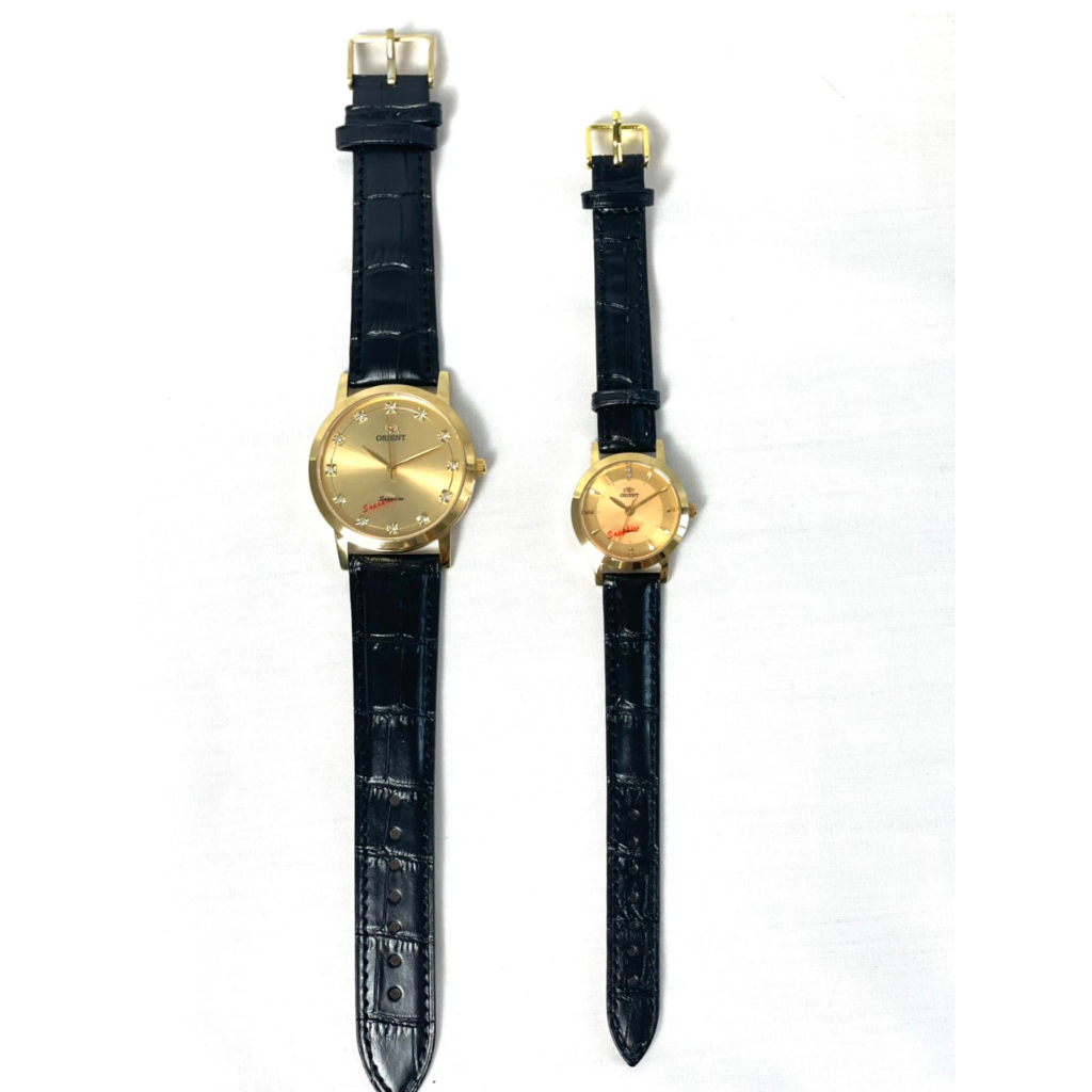 Đồng hồ cặp ĐÔI nam nữ ORIENT dây da chống nước, chống trầy, tình nhân, thời trang ... Suckhoetoandien360