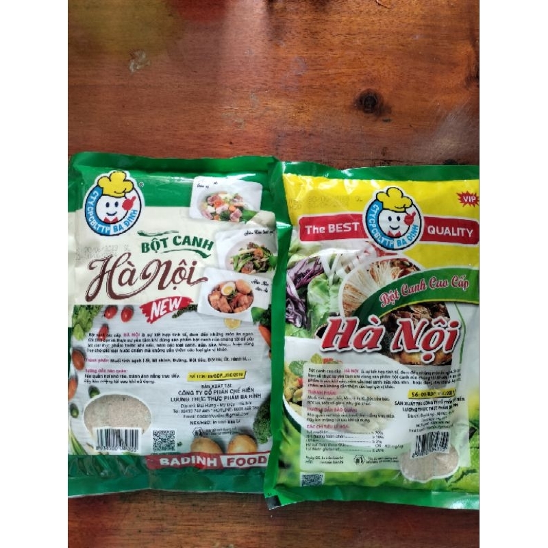 Muối bột canh Hà Nội 450g. Nhà sản xuất bắt đầu đưa ra 2 mẫu bao bì nên khách mua hàng shop sẽ gửi xen kẽ 2 mẫu