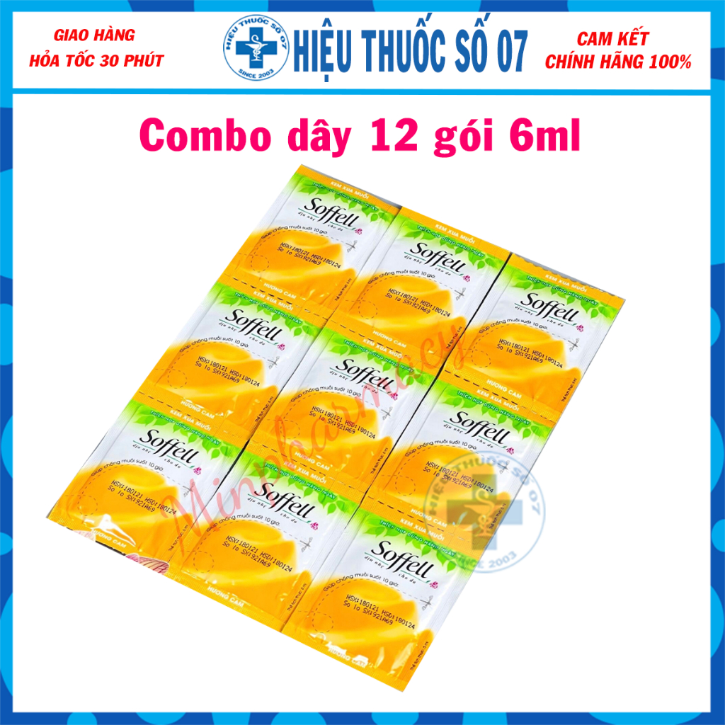 Combo Dây 12 Gói Kem Xua Muỗi Soffell - Gói 6ml