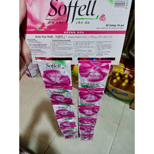 Combo Dây 12 Gói Kem Xua Muỗi Soffell - Gói 6ml