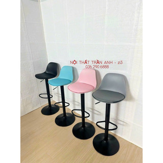Ghế quầy bar makeup -  chân sơn đen ( bar 05 )