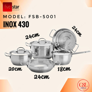 Bộ nồi Fivestar 5 món FSB5001