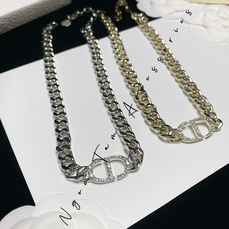 Vòng cồ CD dáng choker nữ cao cấp đính đá siêu hot, dây chuyền thời trang sang chảnh