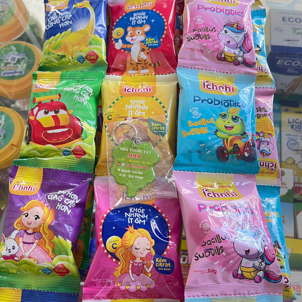 Combo 5 gói, 10 gói kẹo dẻo ích nhi cho bé gói 24g