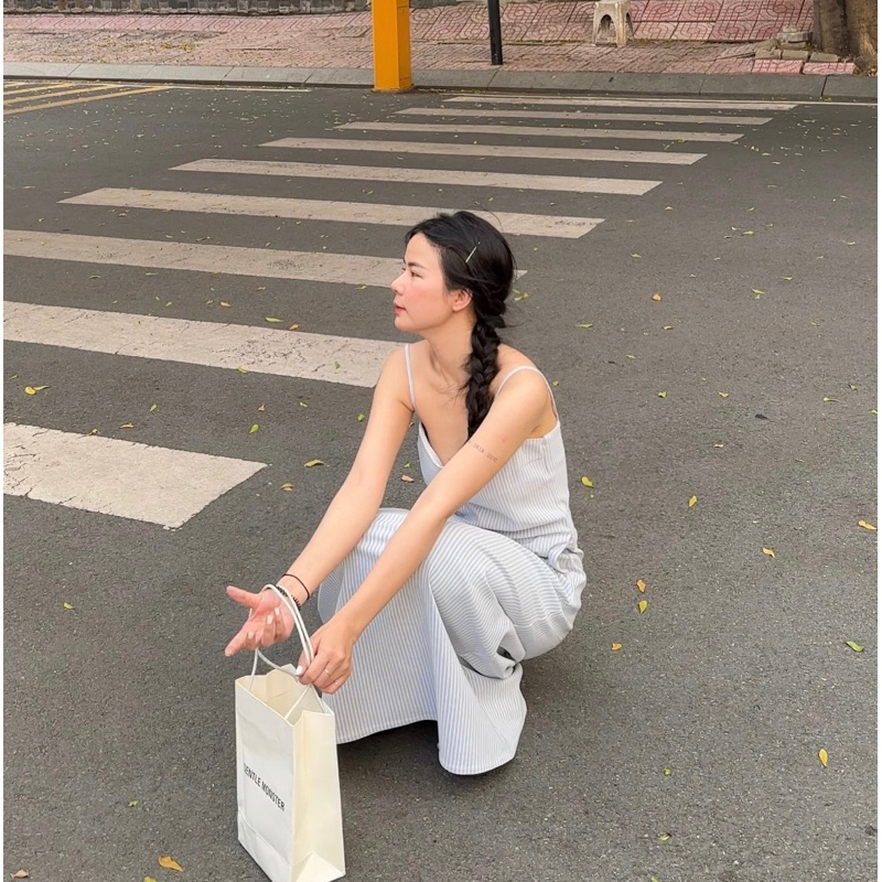 Đầm hai dây sọc | PIE DRESS | mir.byhi