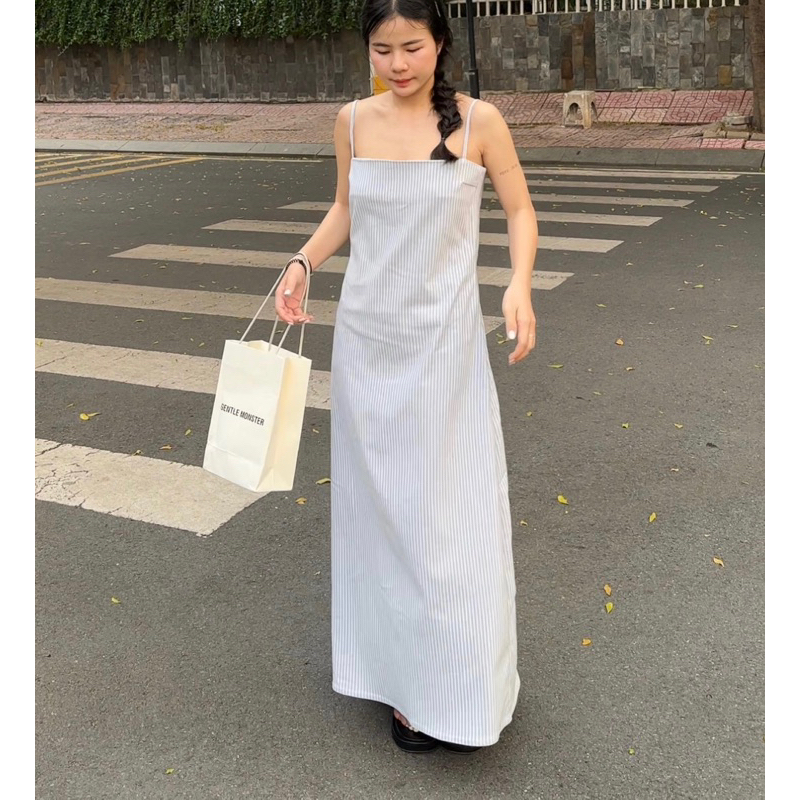 Đầm hai dây sọc | PIE DRESS | mir.byhi