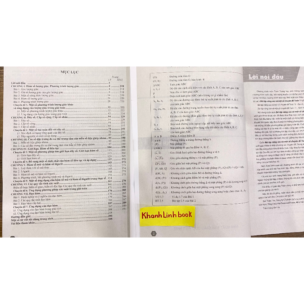 Sách - Bài Tập Nâng Cao Và Một Số Chuyên Đề Toán 11 Đại Số - Giải Tích - Thông kê - Xắc suất