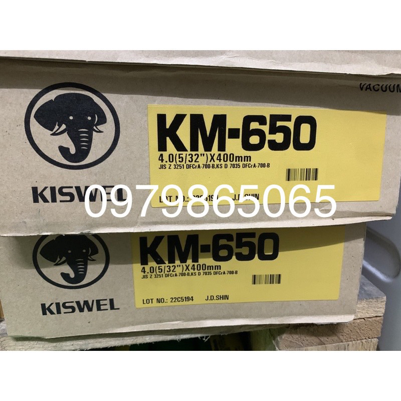 Que hàn chống mài mòn KM-650 Kiswel