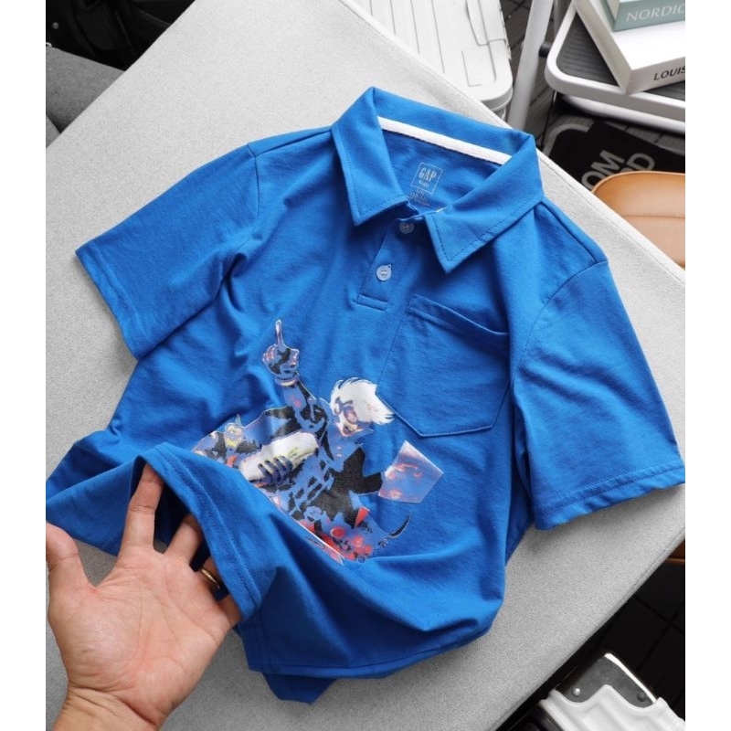 Áo Polo bé trai cổ bẻ size đại chất cotton xuất dư túi ngực 20-50kg