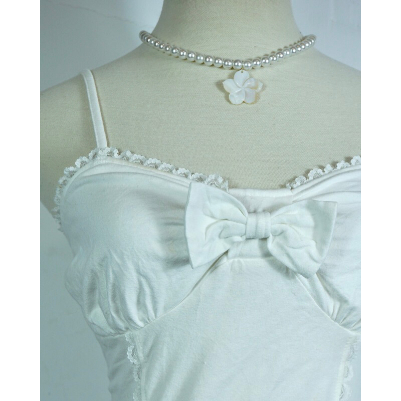 Coquette Set 🌸, 2hand Set, Cami nơ, Áo 2 dây, Midi skirt, Chân váy voan 2 lớp