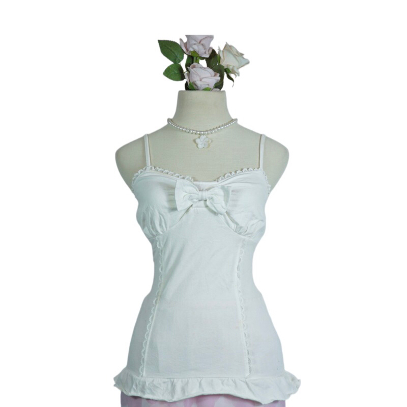 Coquette Set 🌸, 2hand Set, Cami nơ, Áo 2 dây, Midi skirt, Chân váy voan 2 lớp