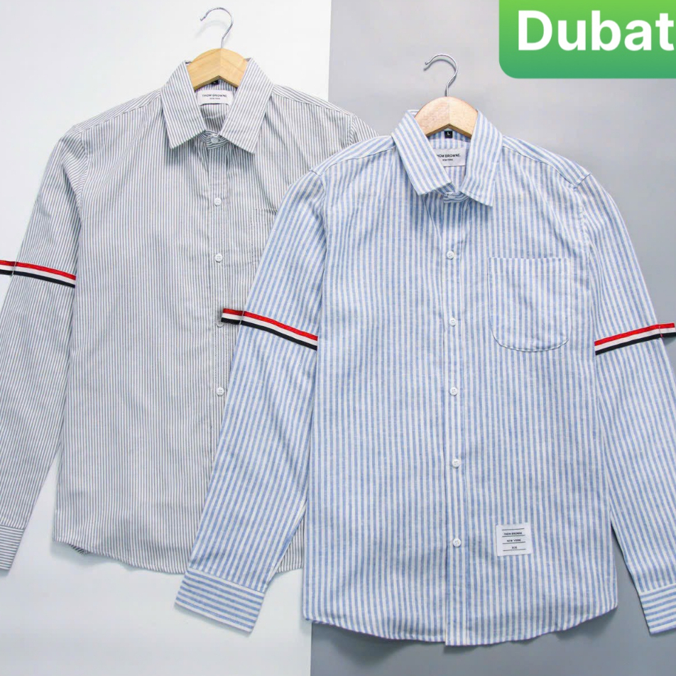 Áo Sơ Mi Thom Kẻ Sọc Dài Tay Vải Cotton Lụa Cao Cấp Mẫu Hot 2023 - Dubati Fashion