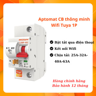 Aptomat CB thông minh Wifi Tuya 1P