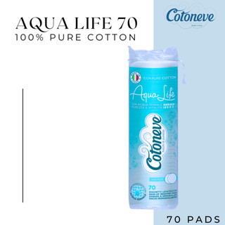 Bông tẩy trang cotoneve may viền, dập nổi tổ ong bề mặt aqua life - cotoneve