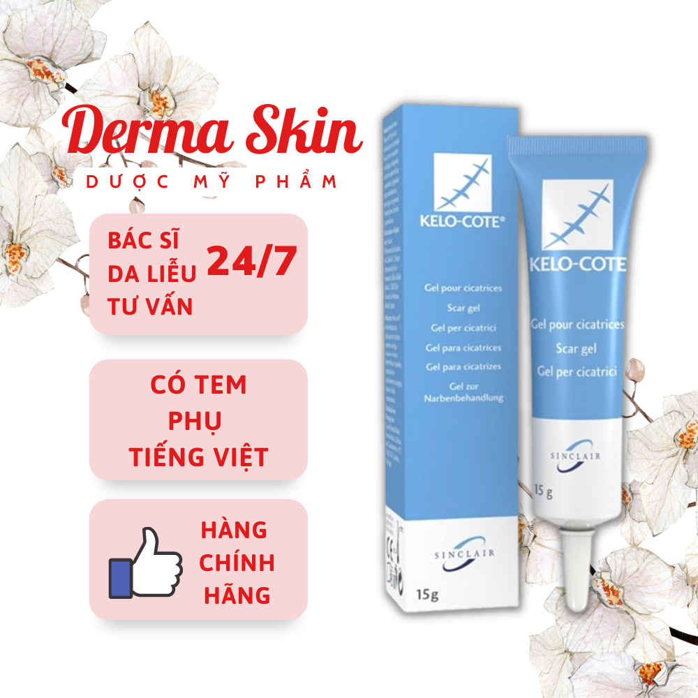 Gel Làm Mờ Sẹo Kelo-cote Sẹo Lồi Lõm Lâu Năm 15gr - Derma Skin
