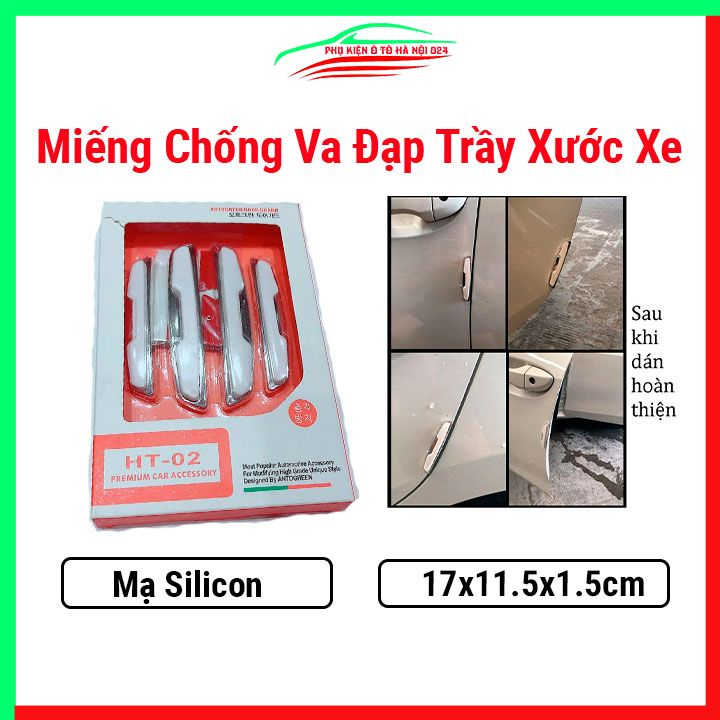 Bộ 4 miếng chống va đạp trầy xước xe ô tô 3D