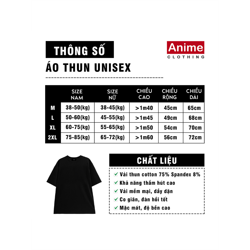 Áo phông nam nữ 7 viên ngọc rồng Dragon Ball Goku, màu đen, cotton co giãn, thoáng mát, 7D-21 Anime Clothing