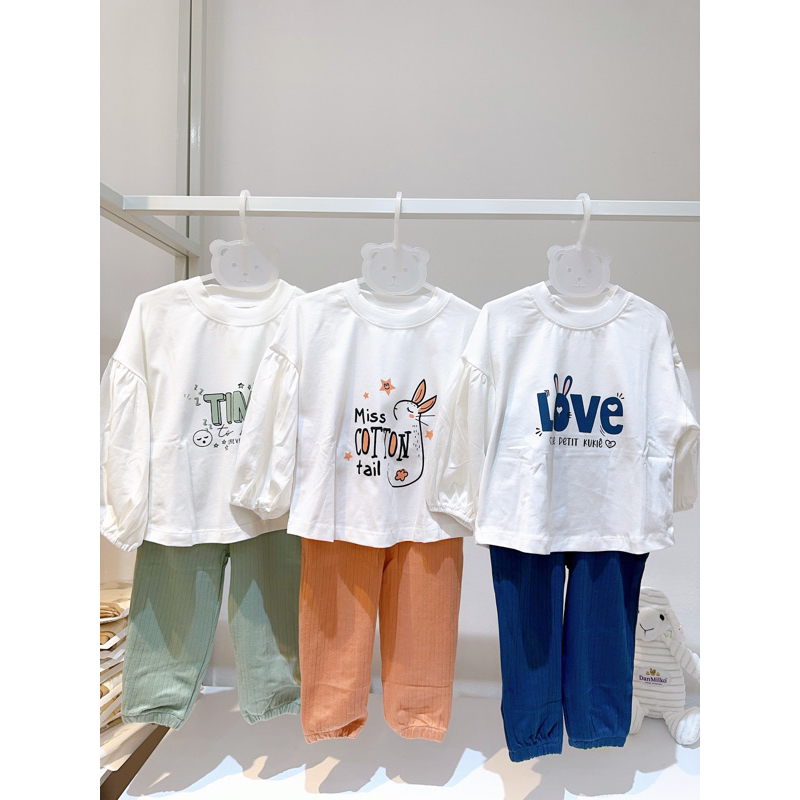 Bộ dài tay nỉ cotton Uala Rogo ( ảnh thật )