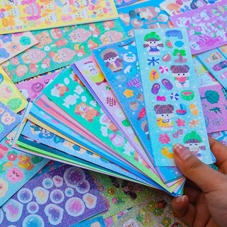 🍉combo 10 tấm sticker hoạt hình nhiều mẫu dễ thương 5.3*15cm duashop.🍉