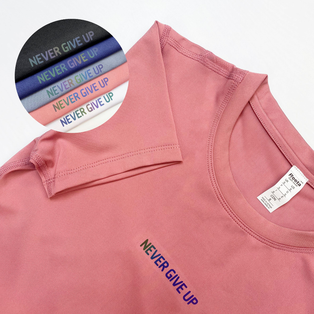 Áo Thể Thao Nữ Ngắn Tay Cổ Tròn Tập Gym Yoga Reeta Phối Lưới,Thoáng Khí, Vải Co Giãn 4 Chiều Thấm Hút Mồ Hôi-A2244