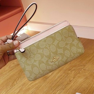 Ví C0ach Double Zip Wallet In Signature Canvas C5576 ví cầm tay cực đẹp