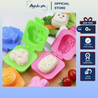 Khuôn làm cơm, làm bánh bento hình cá, thỏ, gấu, ngôi sao, trái tim, ô tô cho bé tập ăn dặm