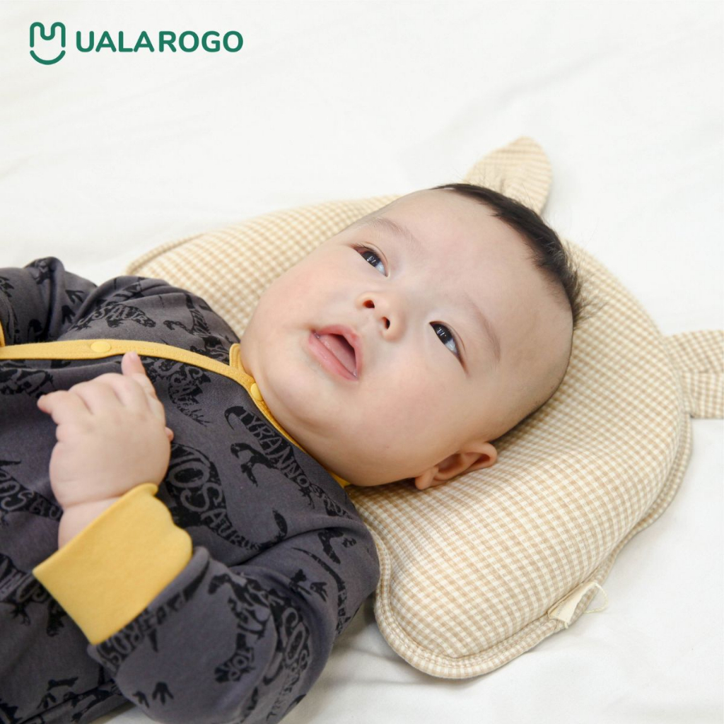 Bodysuit sơ sinh cho bé Ualarogo 0 - 12 tháng vải Cotton nỉ cài chéo dài tay ấm áo thoáng khi 3667