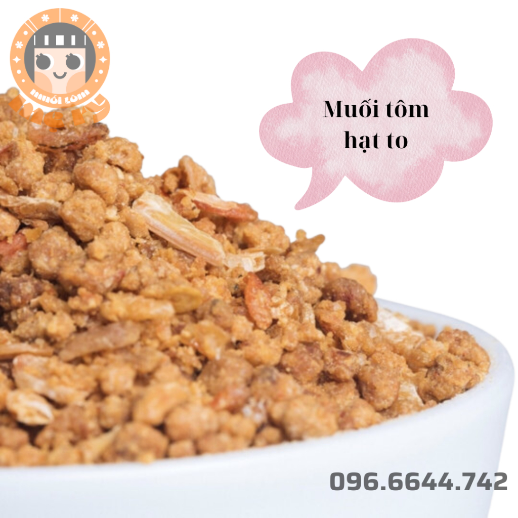 Muối Tôm Hạt To Tây Ninh Nguyên Hạt Giòn Ngon Rộp Rộp Loại Đặc Biệt 100g/ 250g/ 500g - Mẹ Ry