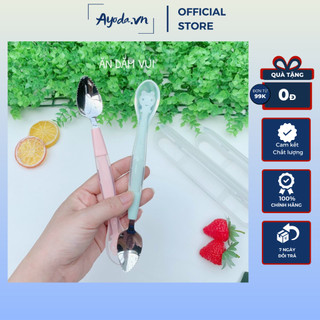 Thìa ăn hoa quả, thìa nạo hoa quả 2 đầu cho bé ăn dặm