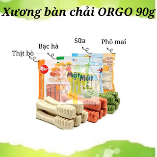 Xương gặm sạch răng chó Orgo 3 Vị: Bò, Sữa, Bạc hà