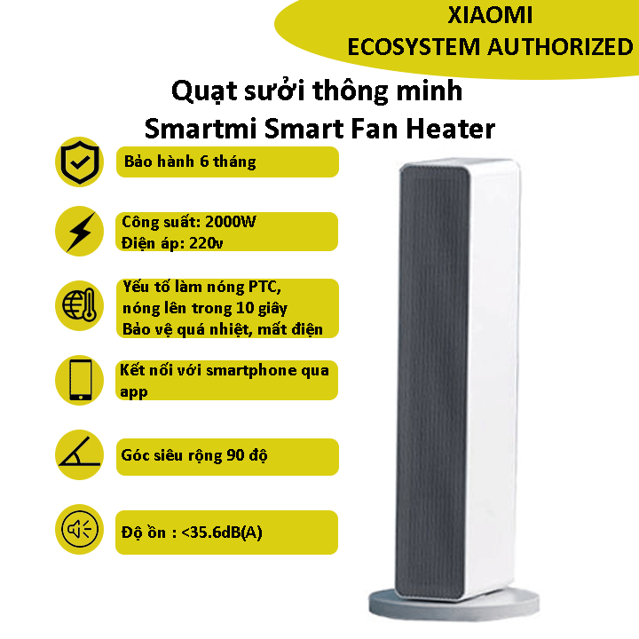 Máy quạt sưởi thông minh Xiaomi Smartmi Smart Fan Heater