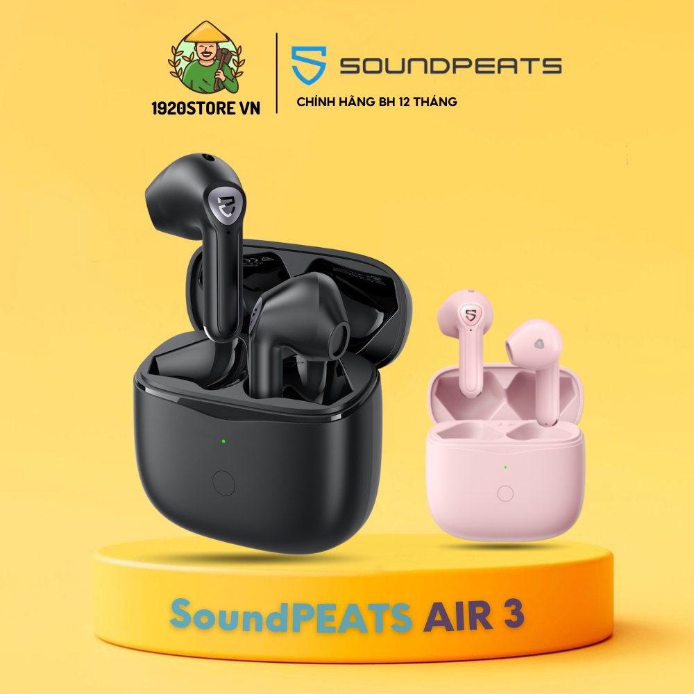 Tai Nghe Bluetooth True Wireless SoundPEATS Air3  BT v5.2 - Chính Hãng BH 12 Tháng