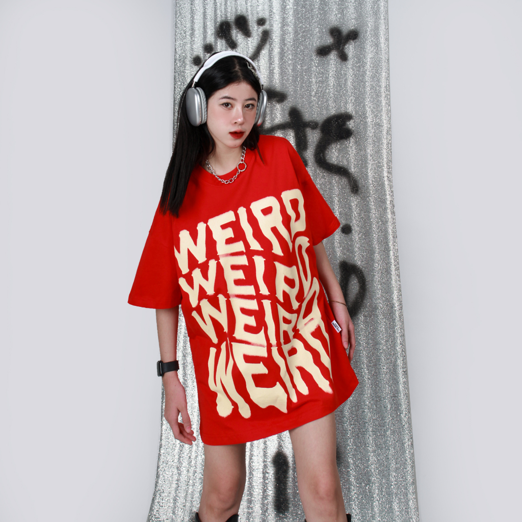 LOCAL BRAND Áo thun The Weird Phong Cách Unisex Form Rộng ATK739