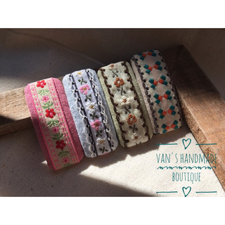 Kẹp tóc béo mix ruy băng van's boutique