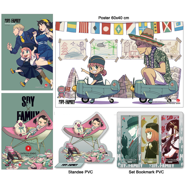 Truyện tranh - Spy x Family combo 1- 9 bản thườngc 7 8 9 full seal , Tâp 7 đặc biệt , Tập 9 bản limited POSTER