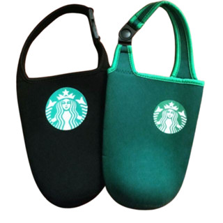 Túi đựng ly giữ nhiệt Starbucks, chất liệu vải cotton co dãn, đường may chắc chắn
