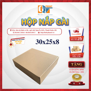 Hộp carton nắp gài 30x25x8 ( B39) Nhiều Kích Thước, Giá Rẻ Giao Hoả Tốc Nhận Hàng Ngay.