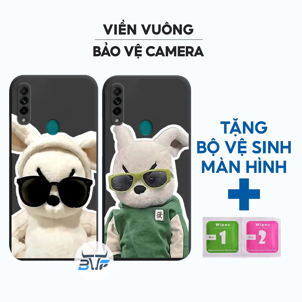 Ốp lưng Oppo A31 2020 silicon mềm bảo vệ camera hình thỏ, Kaws thời trang
