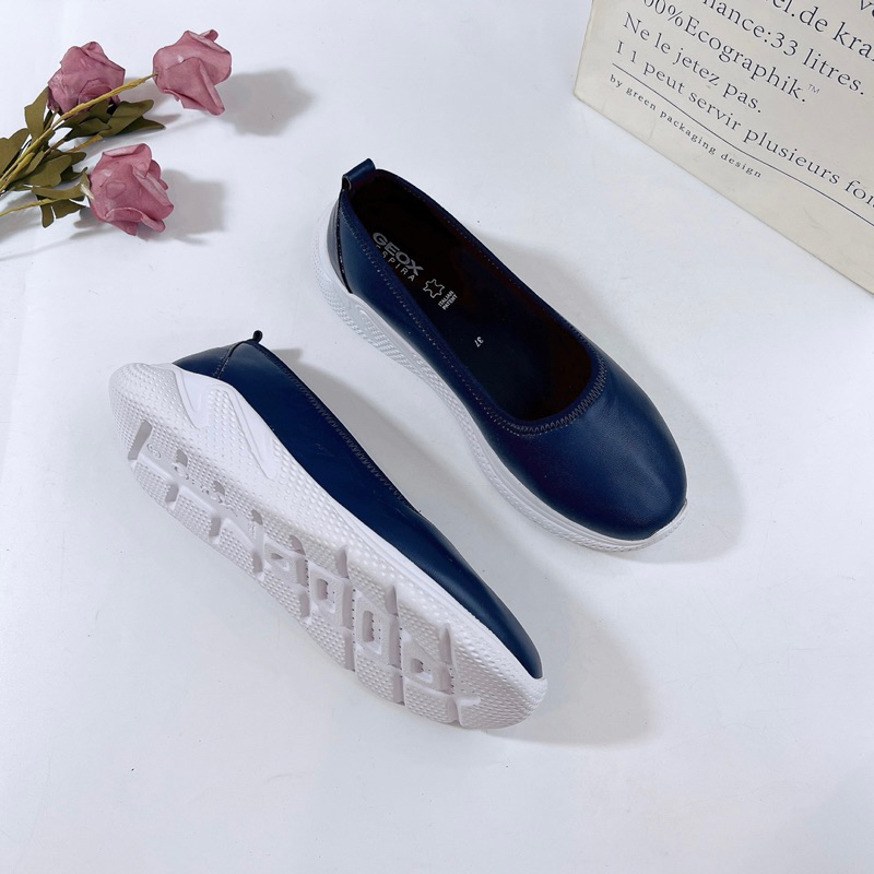 slip on da thật đế siêu nhẹ - 2118