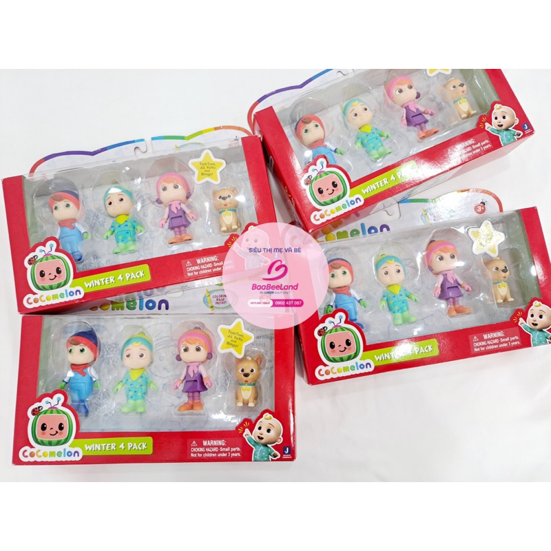 Set đồ chơi mô hình nhân vật Cocomelon đáng yêu chủ đề mùa đông - BAABEELAND