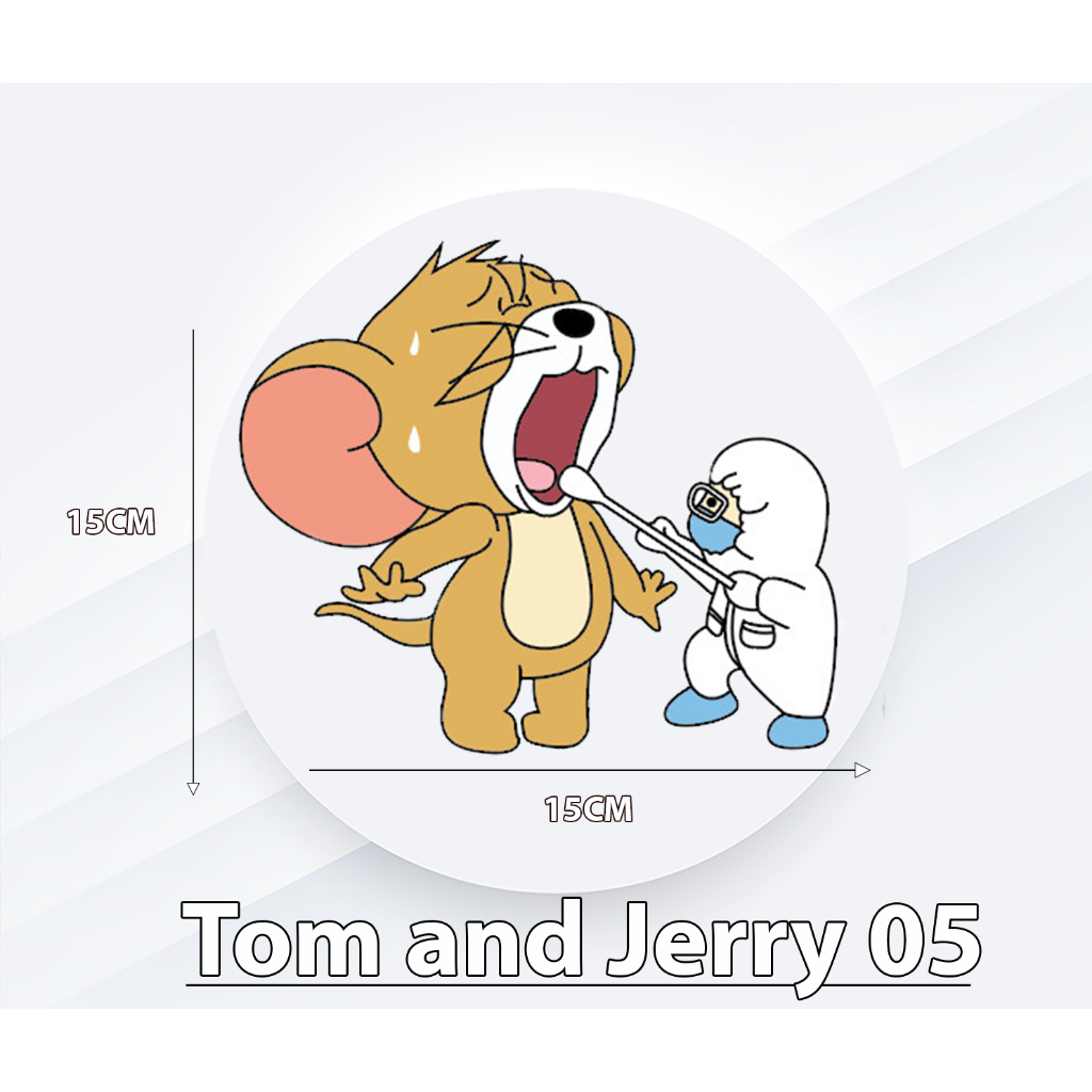 Hình Dán Tom And Jerry, Decan xe máy, oto 7 mầu lắp lánh
