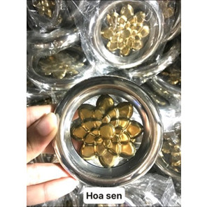 Vòng inox sen vàng trang trí phi 100 - phi 120