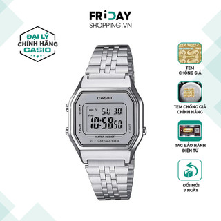Đồng hồ nữ Casio điện tử LA680WA-7DF dây kim loại chính hãng