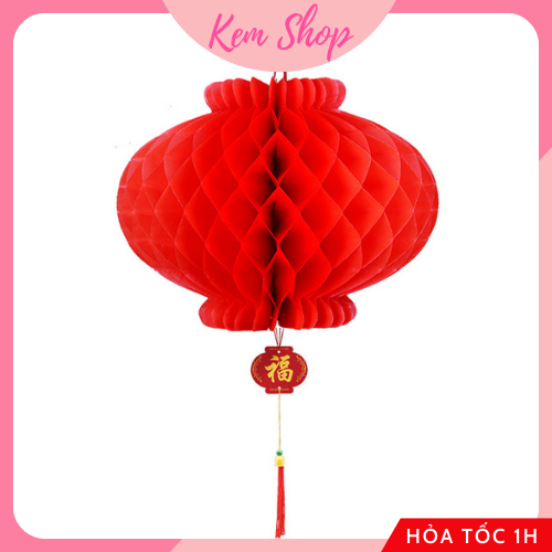 Đèn lồng đỏ chữ Phúc size đại 30-50cm chống thấm nước trang trí đám cưới, lễ Tết, trung thu - Kem Shop K299B