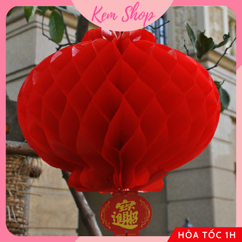 Đèn lồng đỏ chữ Phúc size đại 30-50cm chống thấm nước trang trí đám cưới, lễ Tết, trung thu - Kem Shop K299B