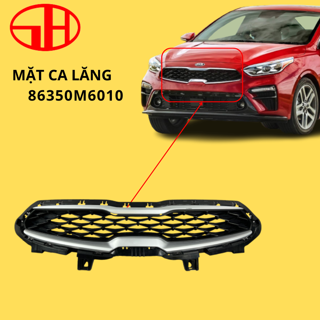 Mặt ca lăng có mạ, sơn của xe ô tô CERATO đời 2019-20-21