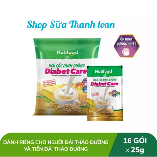 [HSD T7-2025] Ngũ Cốc Dinh Dưỡng Nguyên Cám NutiFood Diabet Care (bịch 400g)