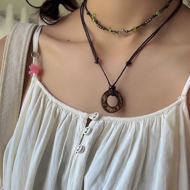 Dây chuyền phong cách vintage khoen tròn 1 | Tiệm xanh láa