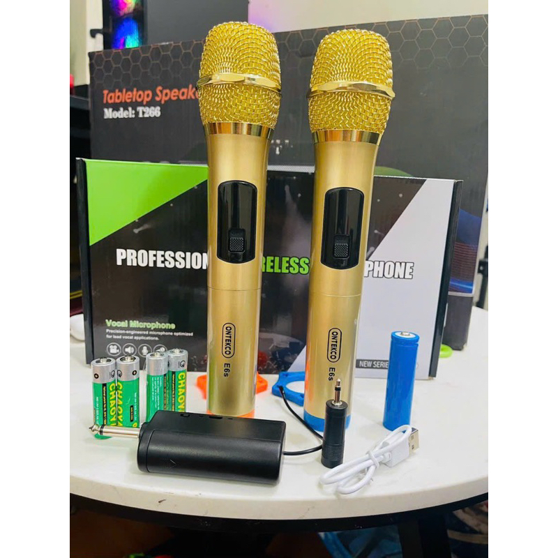 Micro không dây cao cấp hát karaoke với loa kéo, dàn karaoke gia đình