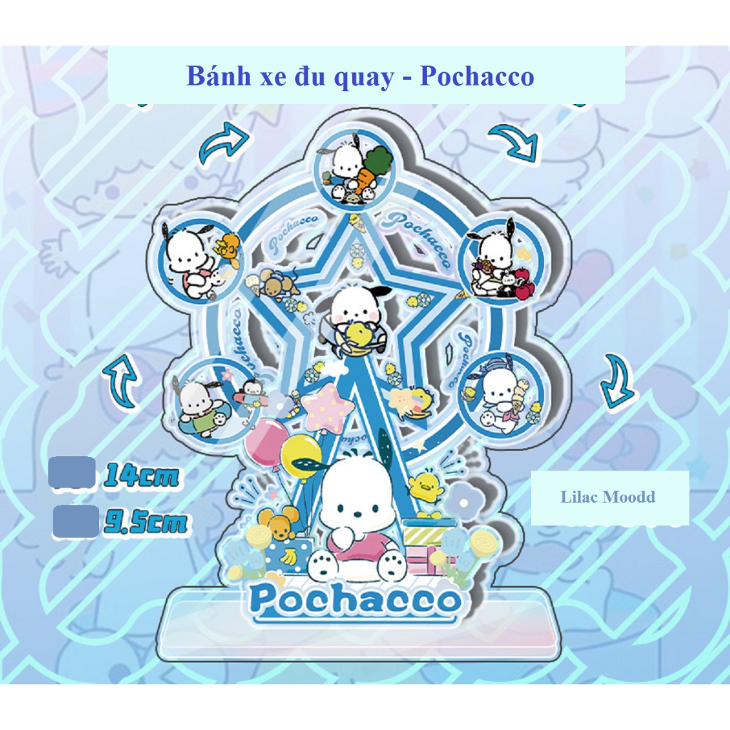 Mô hình Standee Pochacco bánh xe đu quay (mới)